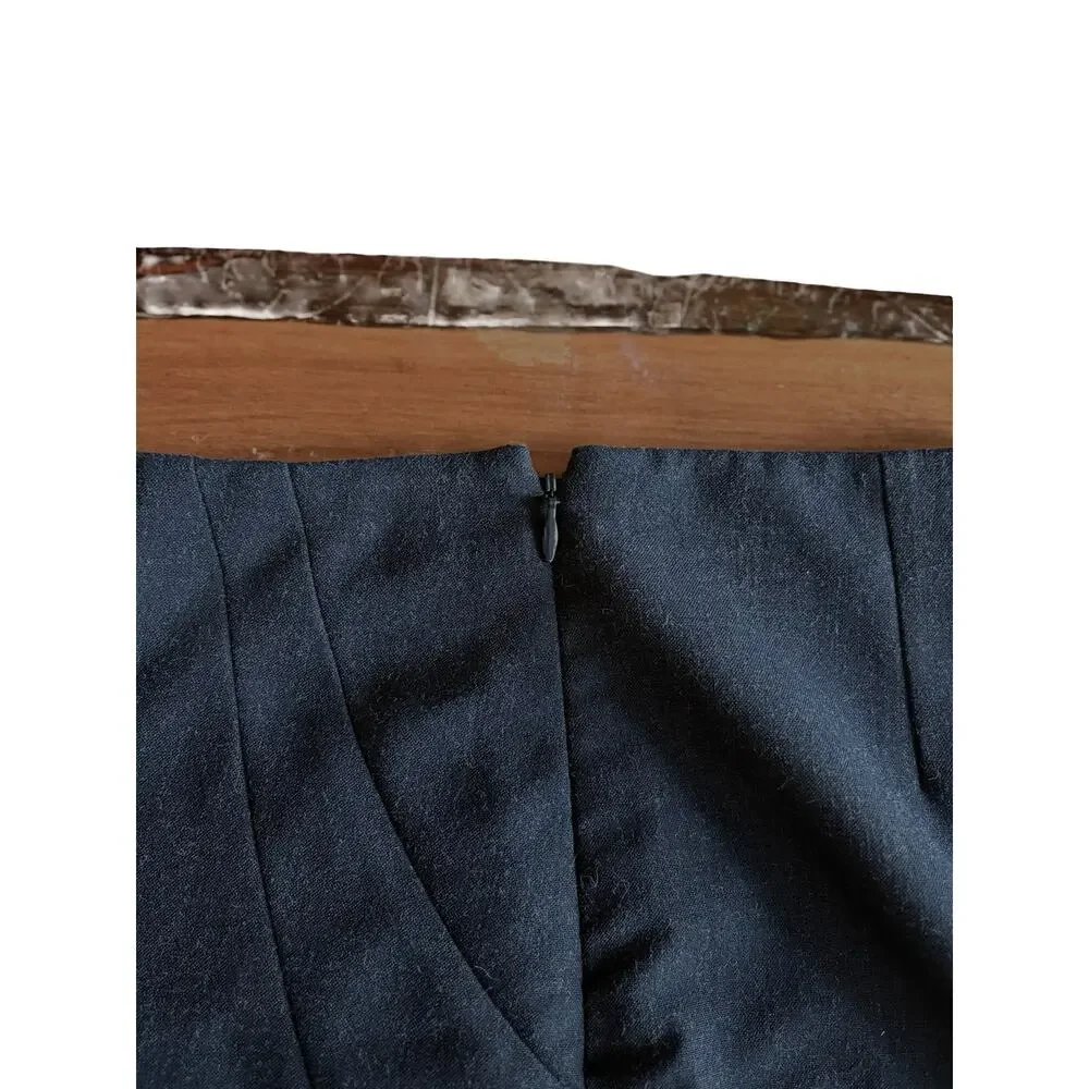 The Limited Pencil Skirt Size 0 Navy Blue Career Office Stretch Side Zip